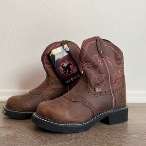 Steel Toe Justin Western Boots Women's Size 8.5